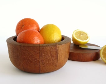 Vintage Dansk Teak Salad Bowl - Small Dansk Staved Teak Salad Bowl - Jens Quistgaard Design - Dansk International Teak - Small Serving Bowl