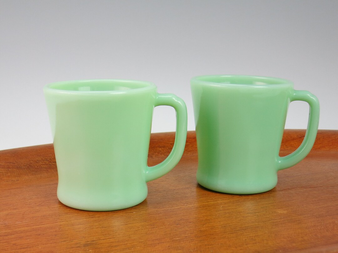 Pair of Fireking Jadeite Mugs Fire King Jadeite Mugs Etsy
