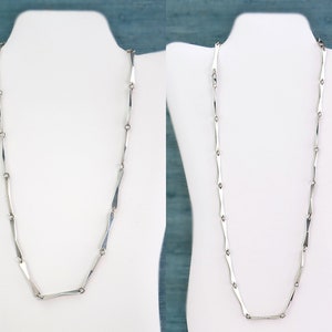 Sterling Silver Pepe & Maureen Canada Bones Linked Chain Necklace with Length Extender Canadian Jewellery Design, 925 Pyramid Link Chain image 6