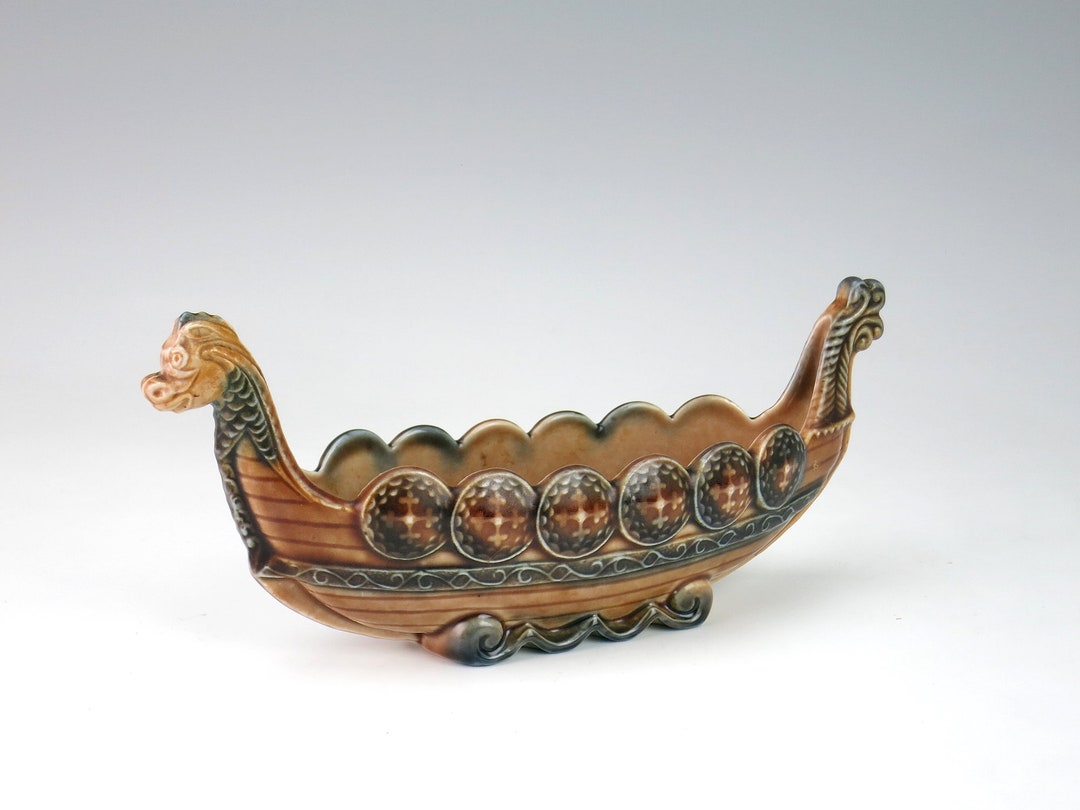 Wade Porcelain Viking Longboat Bowl Wade Viking Long Boat or Ship With