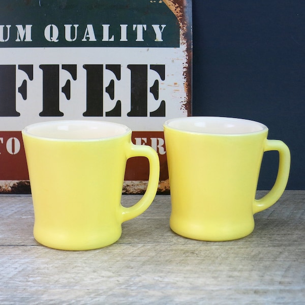 Yellow Milk Glass Etsy