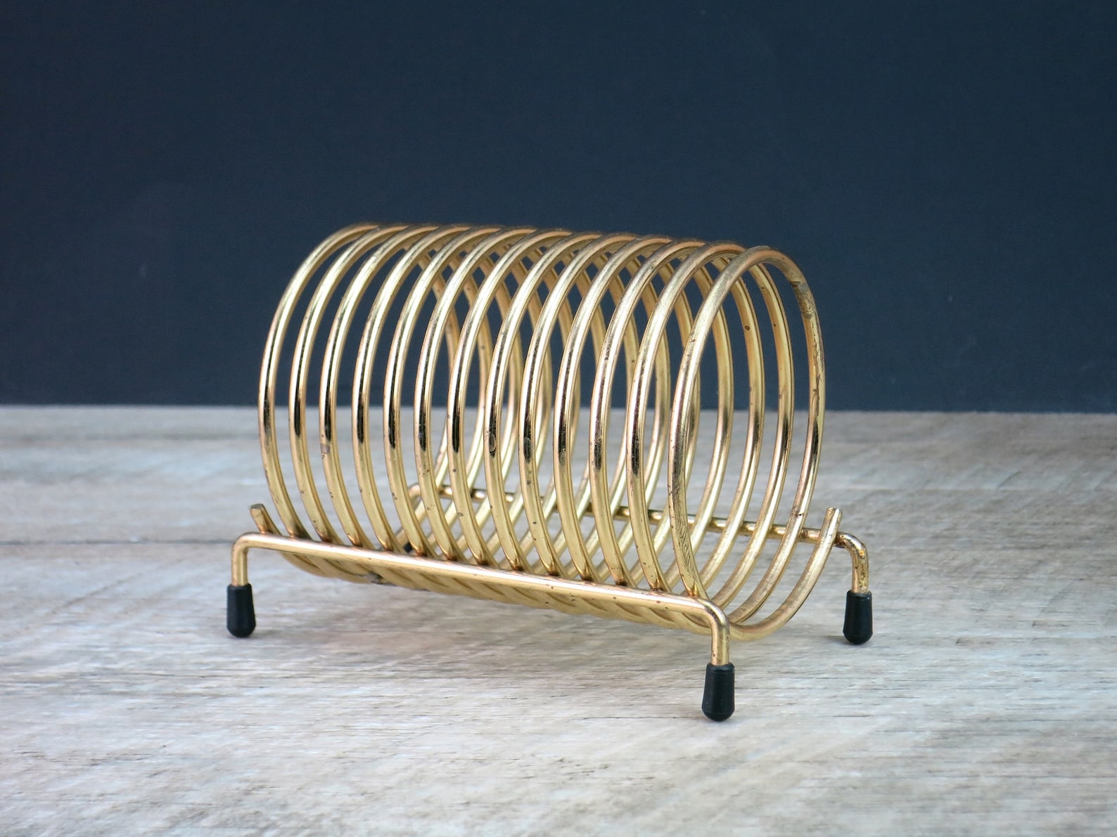 Brass Coloured Coil Desktop Letter Holder Office Desk Spiral Etsy