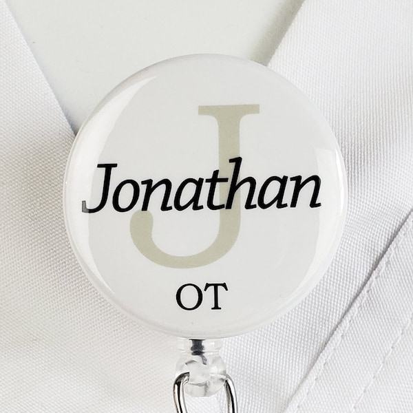 Personalized Badge Reel, Custom Retractable Badge Holder Pt Ot Rn Pta  ID Carabiner Lanyard Badge ClipId Badge Staff Gift Stethoscope 784