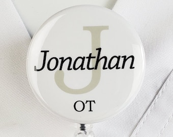 Personalized Badge Reel, Custom Retractable Badge Holder Pt Ot Rn Pta  ID Carabiner Lanyard Badge ClipId Badge Staff Gift Stethoscope 784