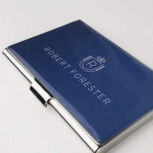 Porte-cartes de visite pour homme, porte-cartes personnalisé, cadeaux pour homme, organiseur de cartes, porte-cartes personnalisé de bureau, cadeau nouvel emploi, cadeau E115