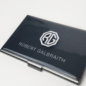 Mens Business Card Holder, Personalized Card Case, Gifts for Men, Card Organizer, Custom Card Holder Office Corporate Gift New Job Gift E140