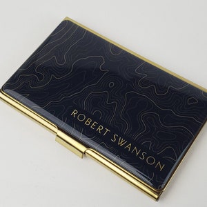 Porte-cartes de visite pour homme, Porte-cartes de crédit personnalisé, Porte-cartes professionnel, Cadeau d'entreprise sympa de bureau personnalisé, Cadeau nouvel emploi E187B