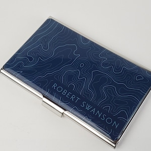 Porte-cartes de visite pour homme, Porte-cartes personnalisé, Cadeaux pour homme, Organiseur de cartes, Porte-cartes personnalisé, Accessoire homme, Cadeau nouvel emploi E183
