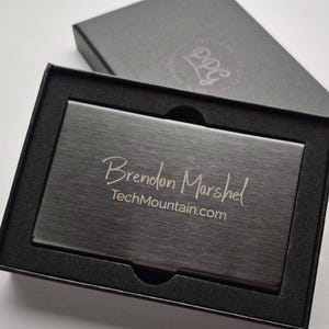 Personalized Metal Card Case, Custom Business Card Holder, New Job Accessory, Engraved Gifts, Professional Gift, Corporate Slim Wallet SS21