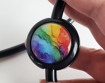 Stethoscope Id Tag, LGBTQ Pride Littman Stethoscope Id Tag, Med School, Custom Nurse Gift RN Medical Accessory, Hospital Staff Gift DR 862