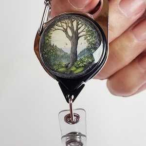 Mousqueton, enrouleur de badge rétractable, porte-clés de sécurité pour arbre de vie, clé d'enseignant, cadeau pour infirmière, accessoire médical, cadeau pour le personnel hospitalier DR C03