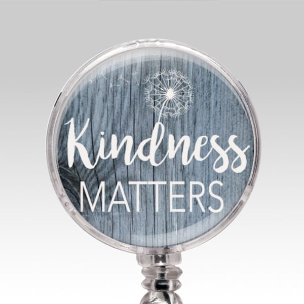 Badge Reel, Inspirational Quote Retractable Badge Holder, Kindness Matters Badge Clip, Rn Lpn Dr Id Badge, Nursing Student Gift 527