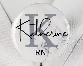 Retractable Badge Reel, Custom Personalized Nurse Name Badge