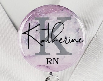 Titular de la etiqueta del nombre del carrete de la insignia de la enfermera personalizada, identificación de la enfermera retráctil personalizada LPN Lanyard Belt Clip RN Badge Staff Gift Estetoscopio Yugo 831