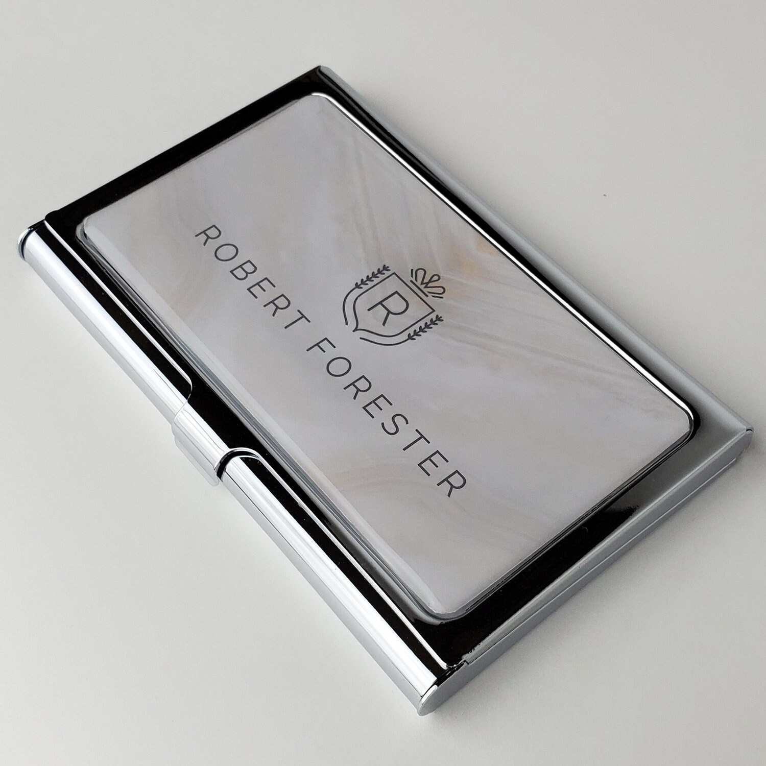 Mens Business Card Holder, Personalized Card Case, Gifts for Men, Card Organizer, Custom Card Holder Office Corporate Gift New Job Gift E111