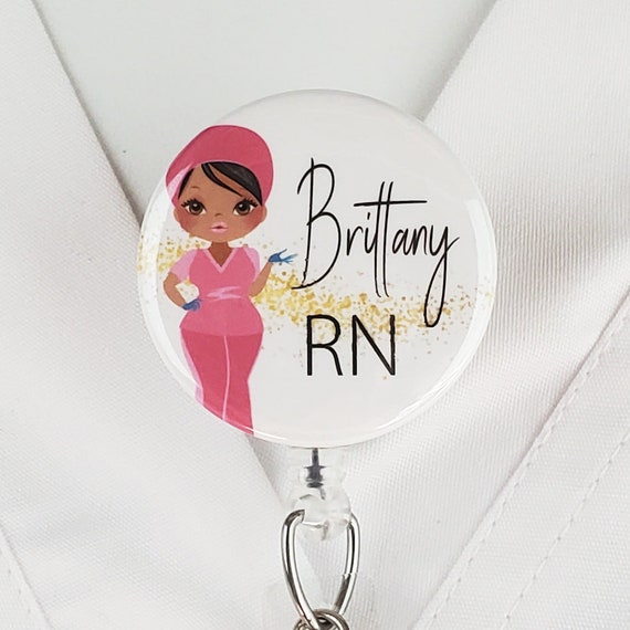 Personalized Nurse Badge Reel Custom Avatar Character Nurse - Etsy