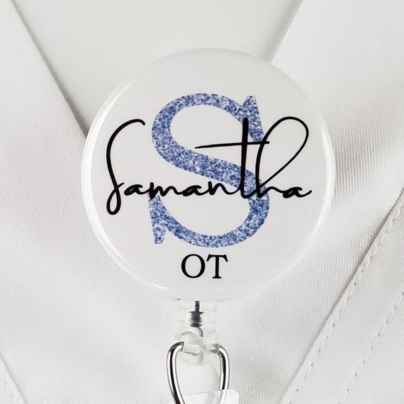 Custom Badge Reel, Personalized Nurse ID Tag, RN LPN Doctor Stethoscope,  Lanyard License Id, Retractable Belt Clip With Credentials 731C -   Canada