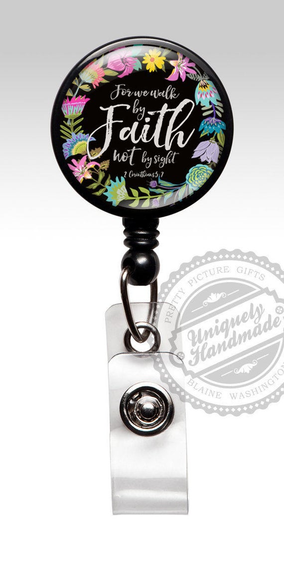 Badge Reel, Retractable Id Tag, Cute Badge Holder, Biblical Gift, Christian  Gift Scripture Accessory Inspirational Gift Faith Hope Gift 538 