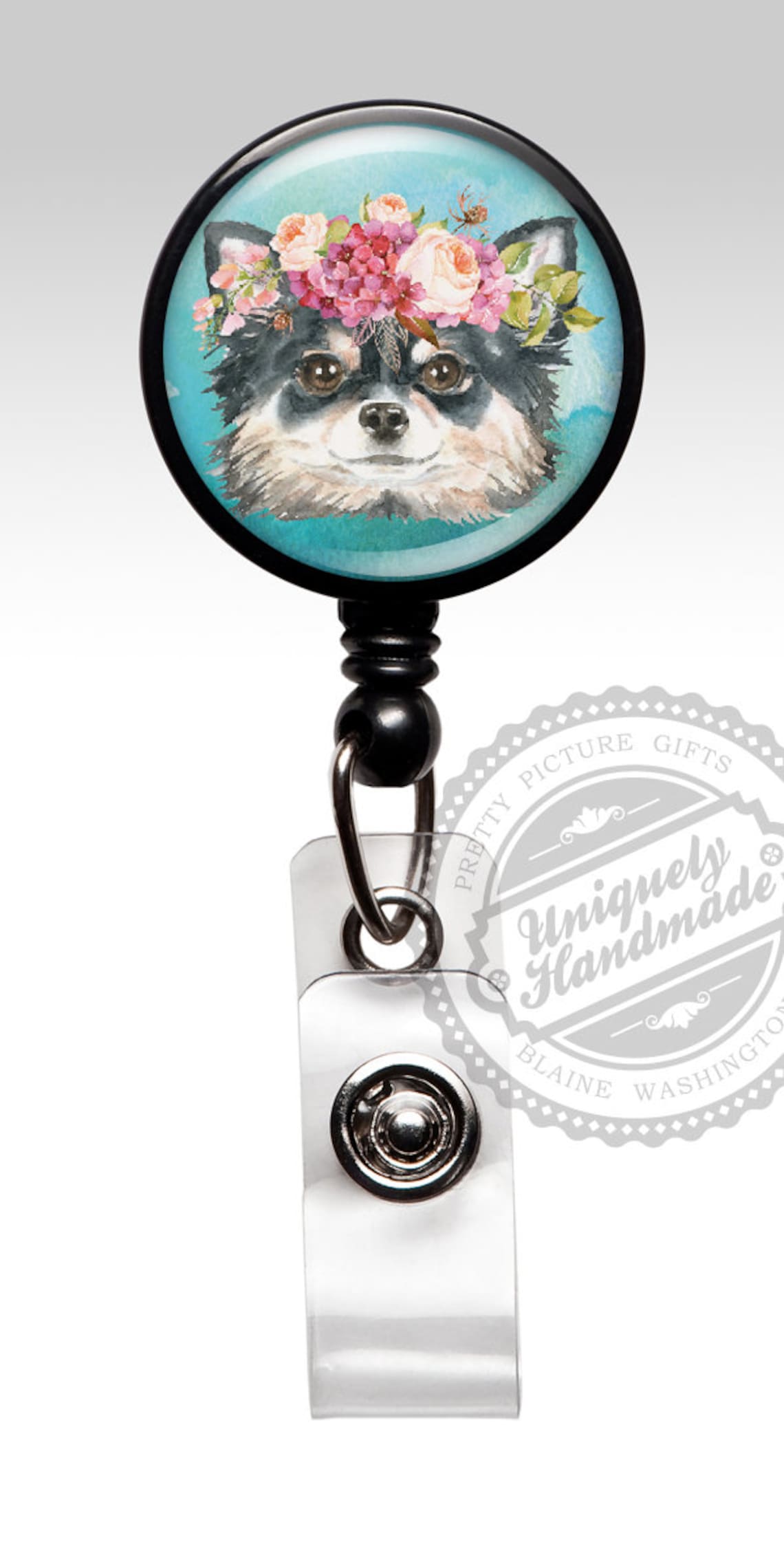 Dog Badge Reel Funny Badge Holder Retractable ID Badge Pull Etsy