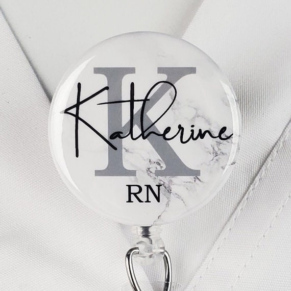  Nurse Retractable Badge Reel, Personalized Badge