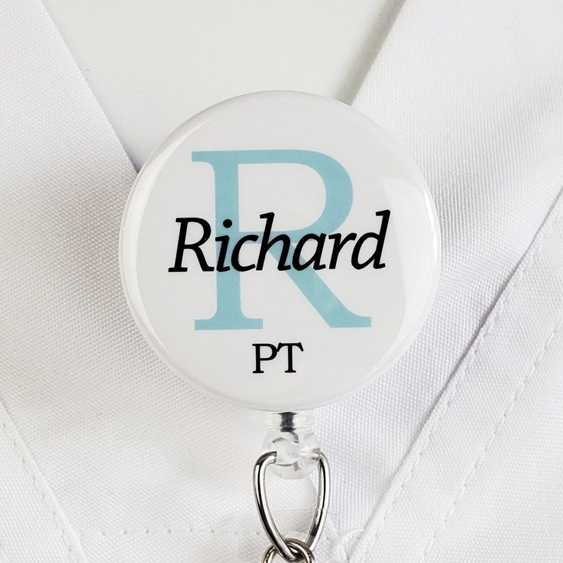 Personalized Badge Reel Custom Retractable Badge Holder Pt Ot Etsy
