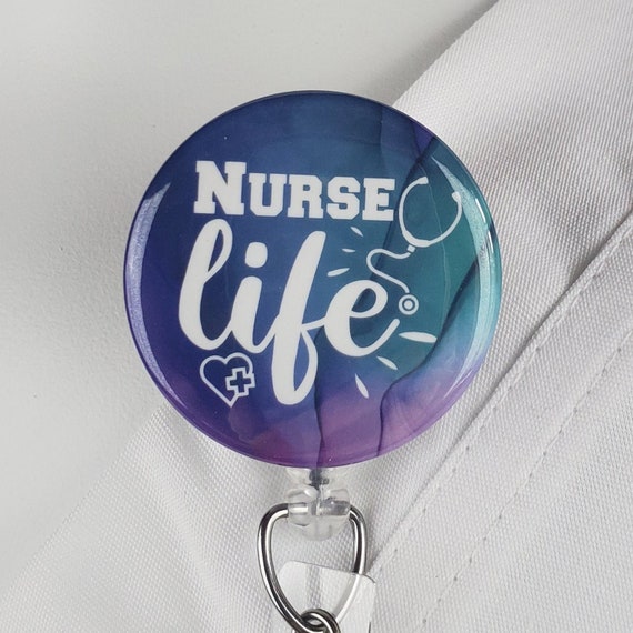 Nurse Life Badge Reel Nurse Retractable Badge Holder Nurse ID Lanyard Badge  Clip Rn Id Badge Nursing Student Gift Stethoscope ID Tag 692 