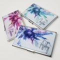Personalized Business Card Case, Custom Business Card Holder for Her, Gifts for Realtor Artist, Professional Business Card Travel Case E171