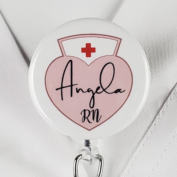  Custom Cute Name Retractable Badge Reel RN CNA LPN