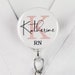Personalized Badge Reel, Custom Nurse Retractable Badge Holder Nurse ID Carabiner Lanyard Badge Clip Rn Id Badge Staff Gift Stethoscope 731
