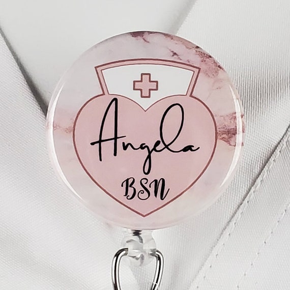  Custom Cute Name Retractable Badge Reel RN CNA LPN