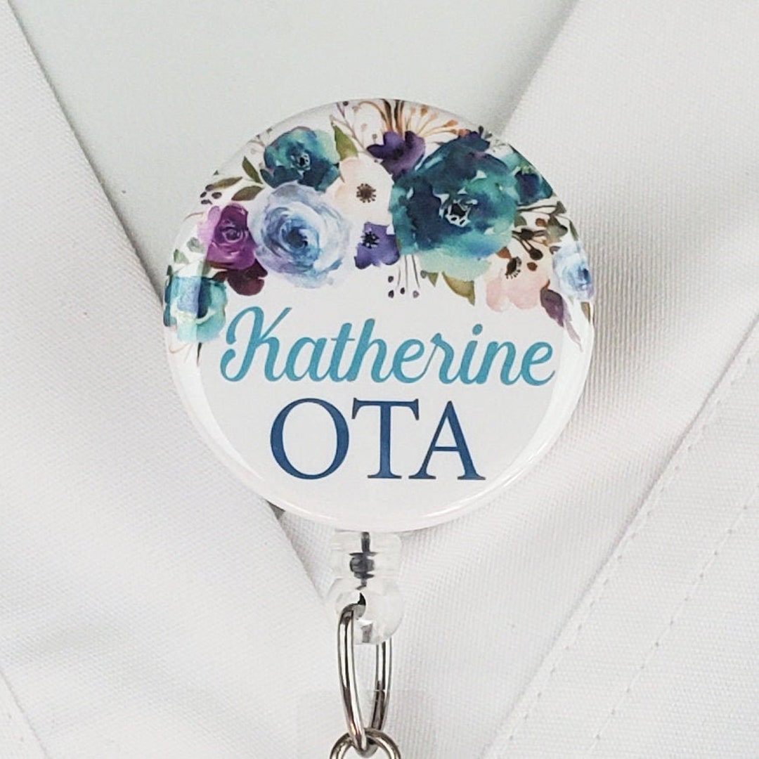 OT Occupational Therapy Badge Reel | OT Name Badge Holder Retractable ID  Name Card Clip Buddy | Physical Nursing COTA OTA Occupational Therapy