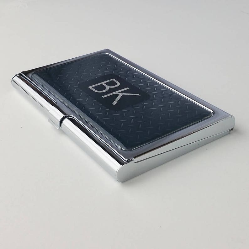 Monogram Business Card Case Personalized Mens Business Card Etsy