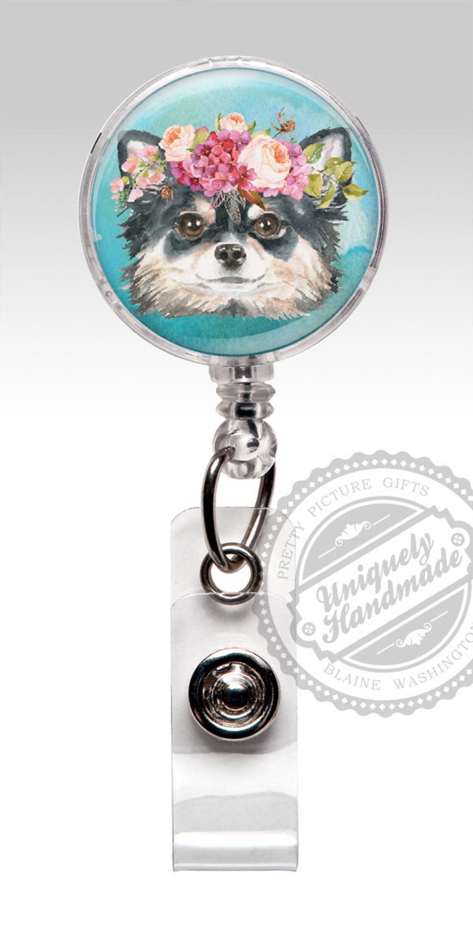 Dog Badge Reel Funny Badge Holder Retractable ID Badge Pull Etsy