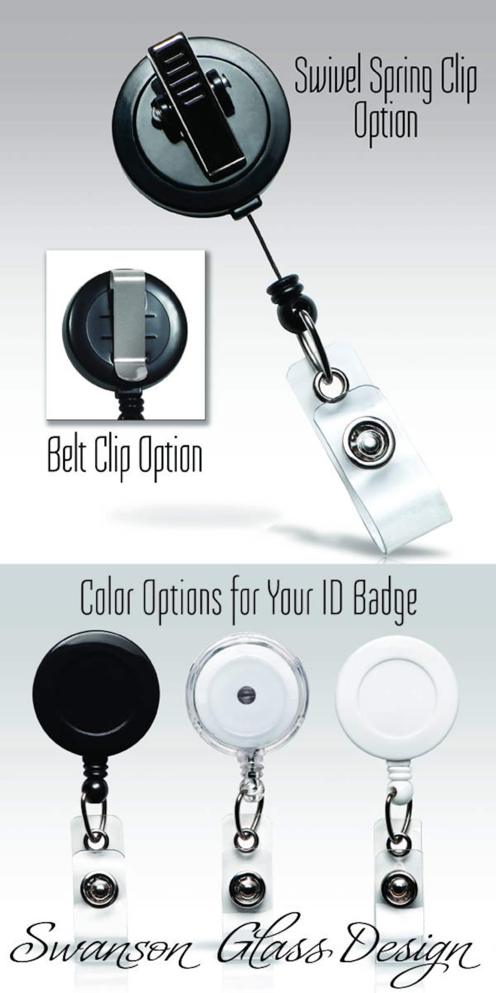 Custom Retractable Badge Holder Personalized Badge Reel ID Etsy