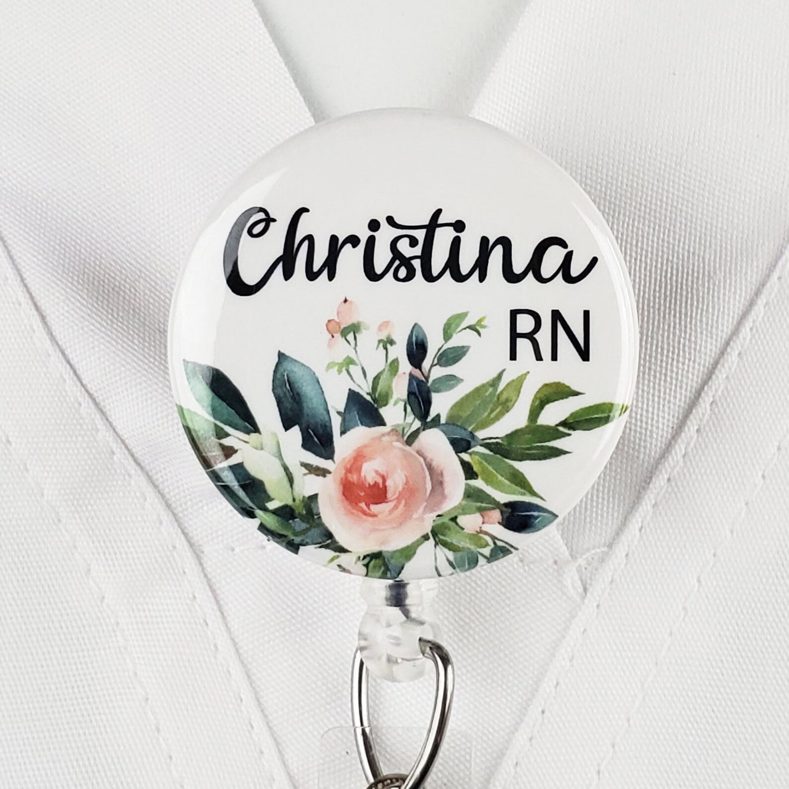 Personalized Badge Reel Custom Nurse Retractable Badge Holder Etsy