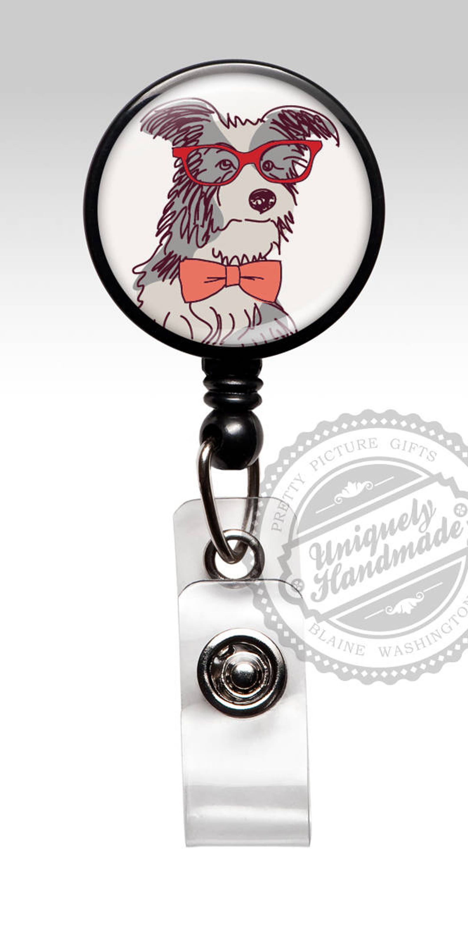Dog Badge Reel Funny Dog Badge Holder Nurse Badge Clip Etsy