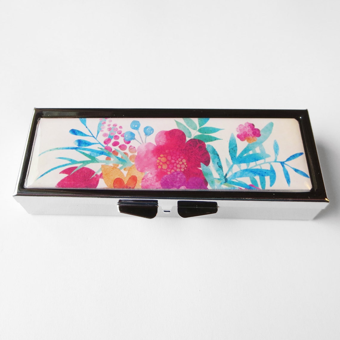 Flower Pill Box Pretty Boho Flower pill case pill container Etsy