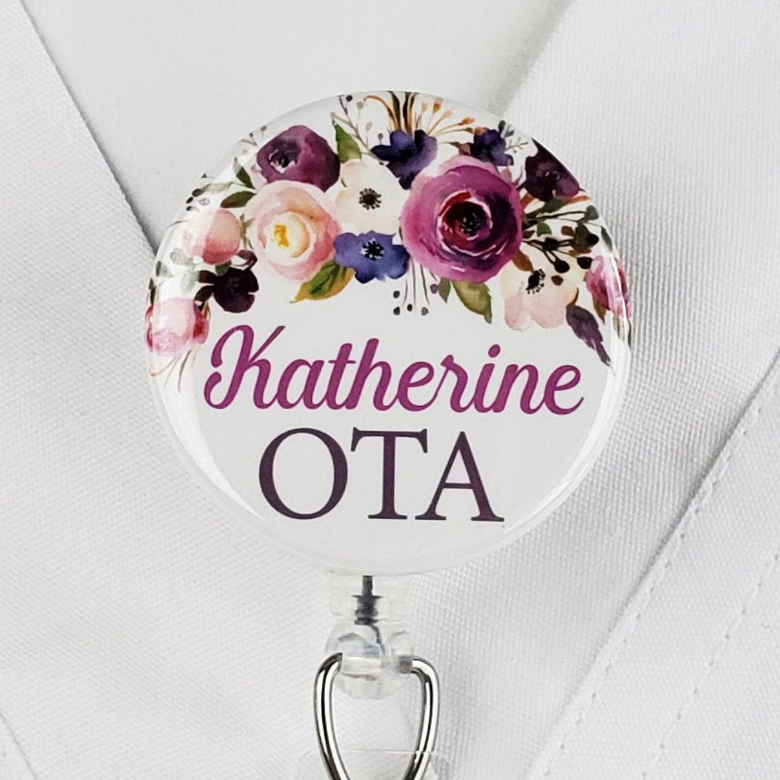 Personalized Badge Reel Custom Nurse Retractable Badge Holder Etsy