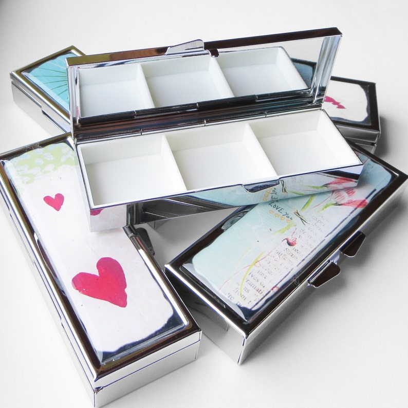 Pill Box pill case Sea Horse pill container gift for mom Etsy