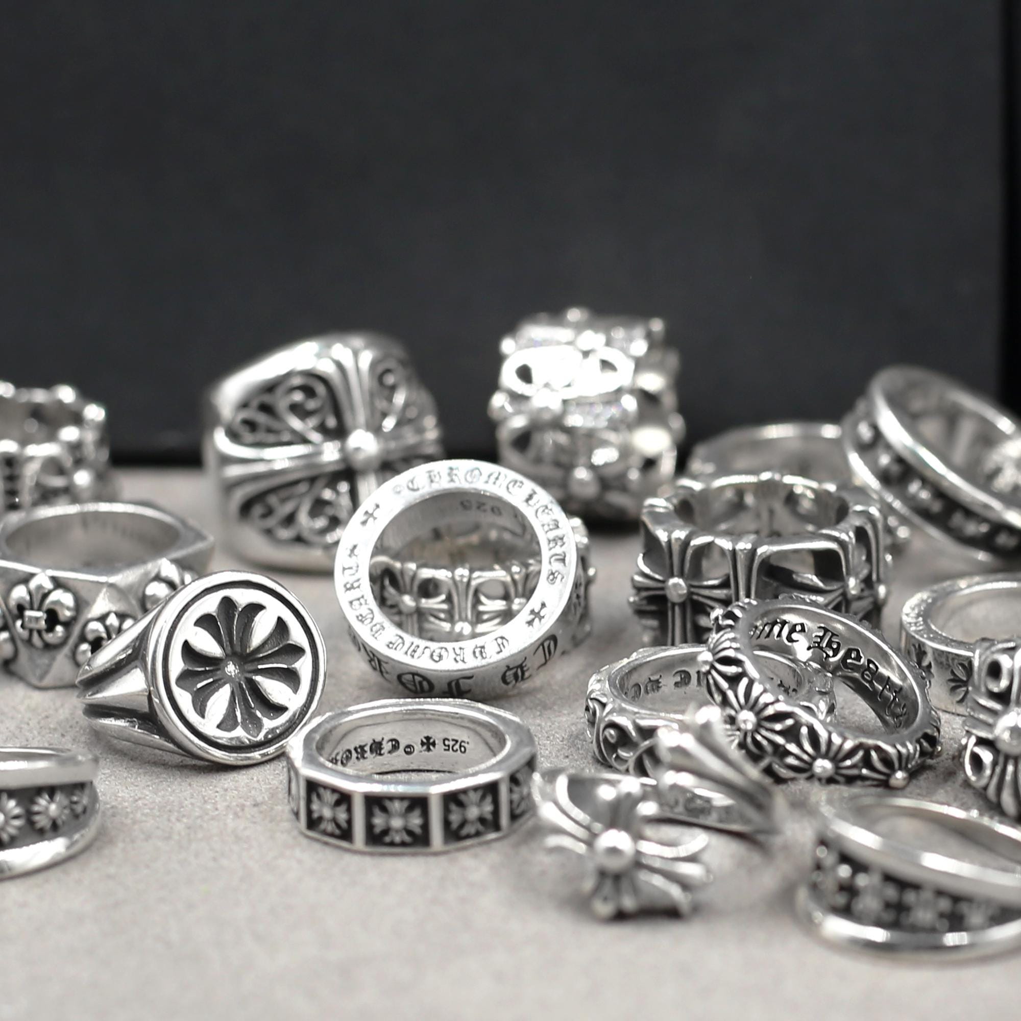 CHROME HEARTS 925シルバーリング Chrome hearts rings - Etsy 日本