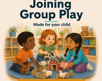 Joining Group Play Social Story for Kids | Personalized Printable PDF