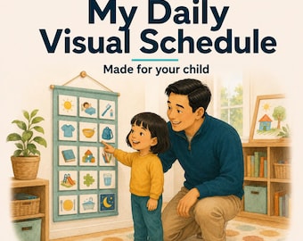 Kids Routine Chart | Personalized Daily Visual Schedule Printable PDF