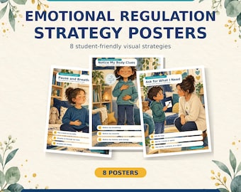 Emotional Regulation Strategy Posters for Kids | Calm Corner Printable