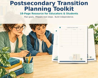 Postsecondary Transition Planning Toolkit | Special Education Printable