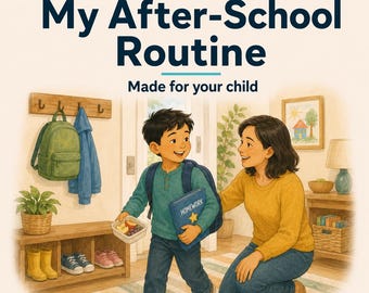 After School Visual Schedule for Kids | Personalized Routine Chart PDF