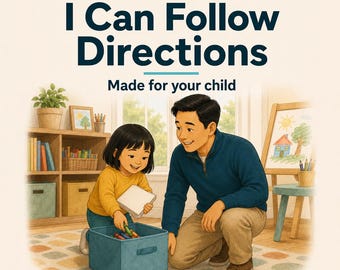 Following Directions Social Story for Kids | Personalized Printable PDF