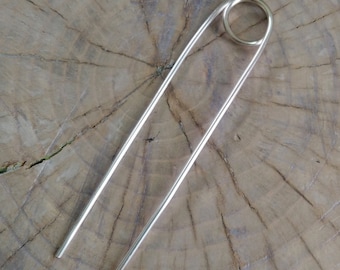 Hair Pin "Silver twist"a thick gauged sterling silver wire hand bent to shape.