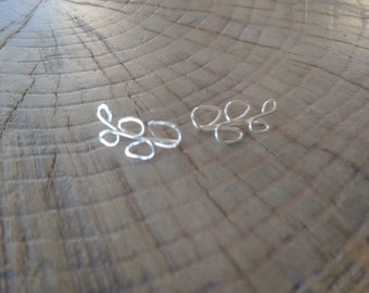 Ear Climbers... "Climbing Ivy" is a wire wrapped and hammered sterling silver ear climbers.