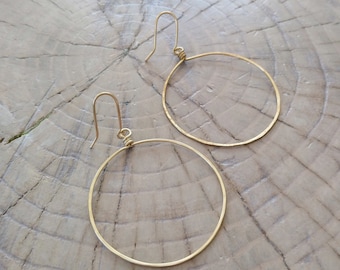 Earrings... "Sunny" handmade brass earrings