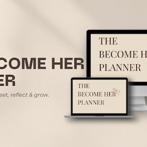 Become Her Planner | Self Growth Workbook & Guided Journal | Self Discovery, Vision and Personal Growth | Printable Digital PDF
